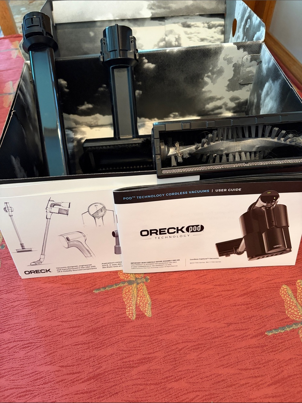 Oreck Pod Attachment Accessories Black Nearly New w Manual